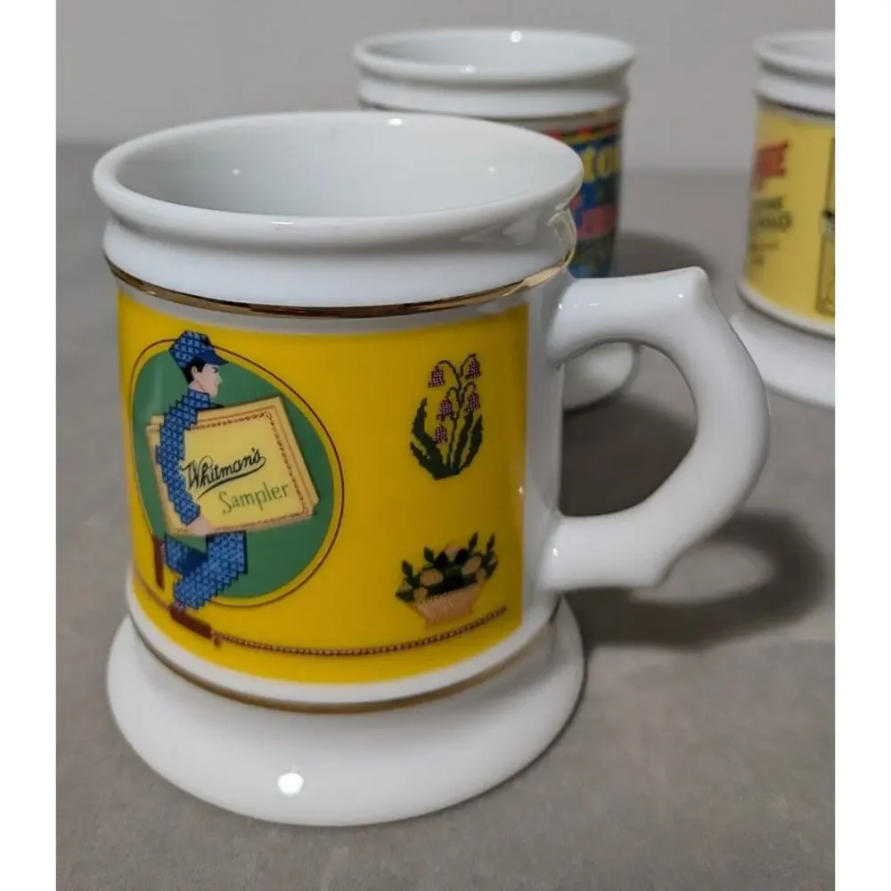 Vtg Lot of 5 Franklin Mint The Corner Store Mugs - Heinz Ralston Ceresota 1980s